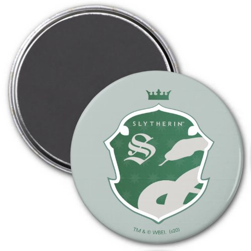 Green SLYTHERIN Outlined Crowned Crest Magnet