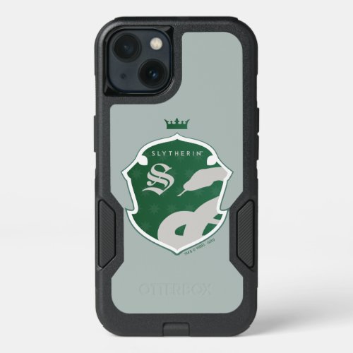 Green SLYTHERIN Outlined Crowned Crest iPhone 13 Case