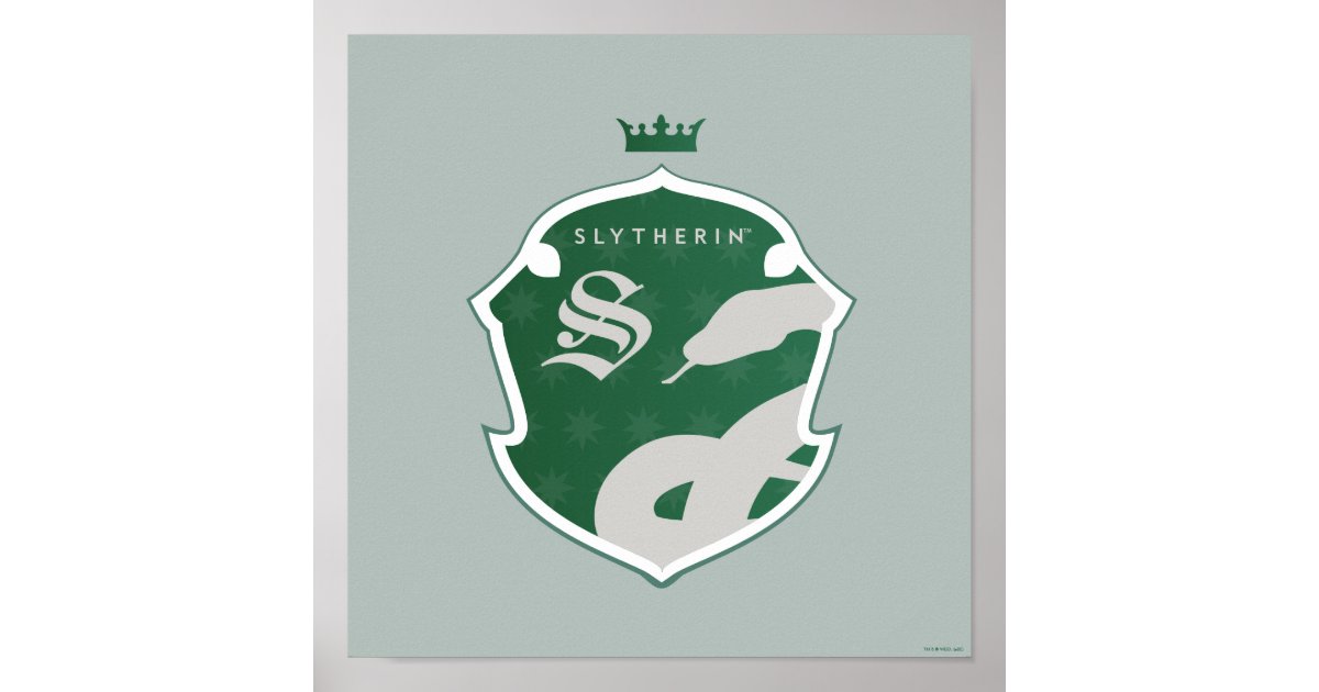 The Noble Collection Harry Potter Slytherin Crest Wall Art - 11in (28cm)  Elegant Silver Resin Wall Plaque - Officially Licensed Film Set Movie Props