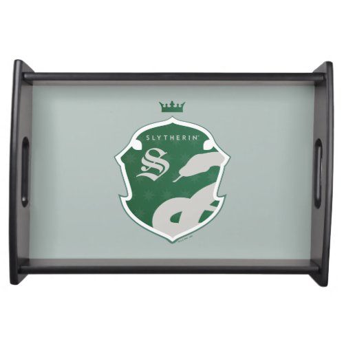 Green SLYTHERIN Outlined Crowned Crest Serving Tray