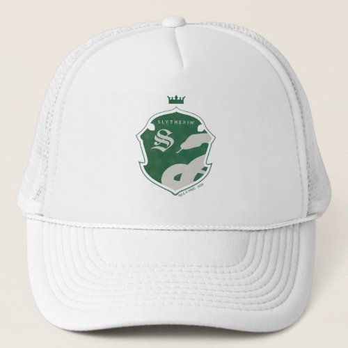 Green SLYTHERIN Outlined Crowned Crest Trucker Hat