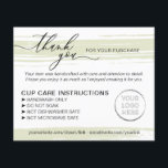 Green Small Business Tumbler Cup Care Instructions Flyer<br><div class="desc">Green Small Business Tumbler Cup Care Instructions</div>