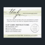 Green Small Business Tumbler Cup Care Instructions Flyer<br><div class="desc">Green Small Business Tumbler Cup Care Instructions</div>