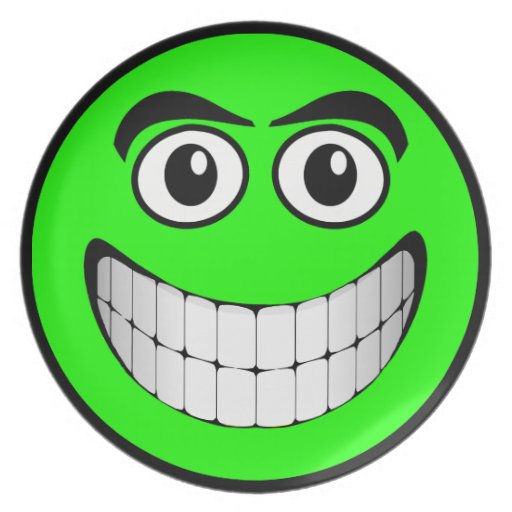 Green Smiley Face Plates | Zazzle