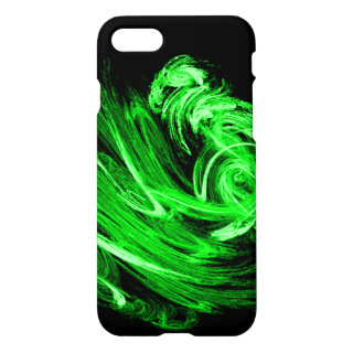 Green Smoke Fractal iPhone 7 Case