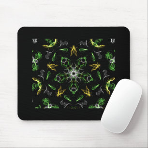 Green Smoke Mandala Design Mouse Pad