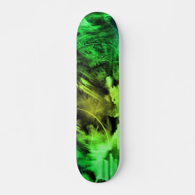 Green Smoke Skateboard Deck (Front)