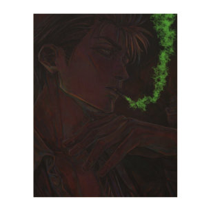 Green smoke wallart  wood wall art