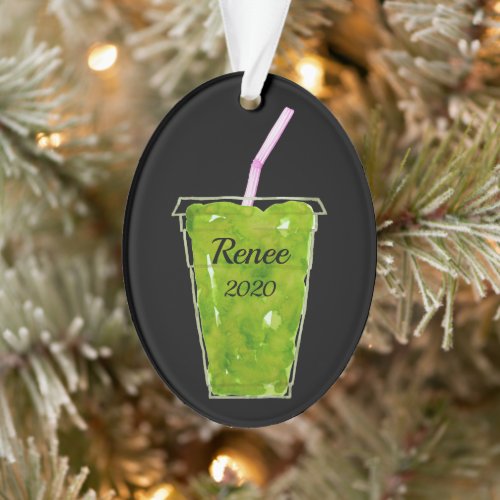 Green Smoothie Personalized Ornament