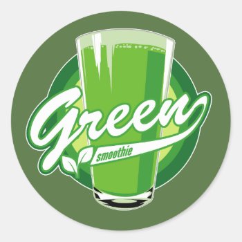 Green Smoothie Stickers by styleuniversal at Zazzle