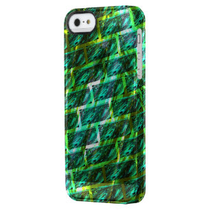 Green smudgy, scratched, grid or different brick? clear iPhone SE/5/5s case