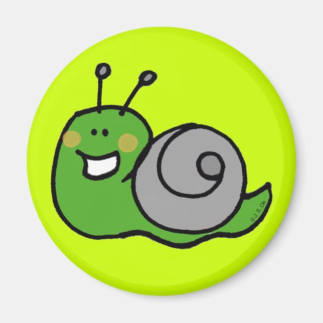 Green snail magnet (Front)