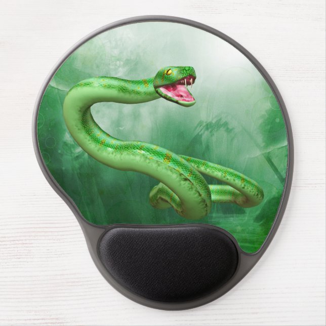 Green Snake Gel Mouse Pad (Front)