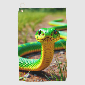 Green Snake Golf Towel