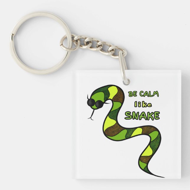 Green snake keychain (Front)