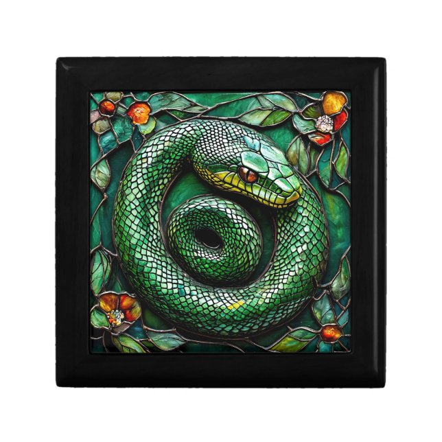 Green Snake Luxury Serpent Design For Her Gift Box (Front)