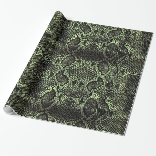 Green Snake print Wrapping Paper