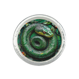 Green Snake Ring