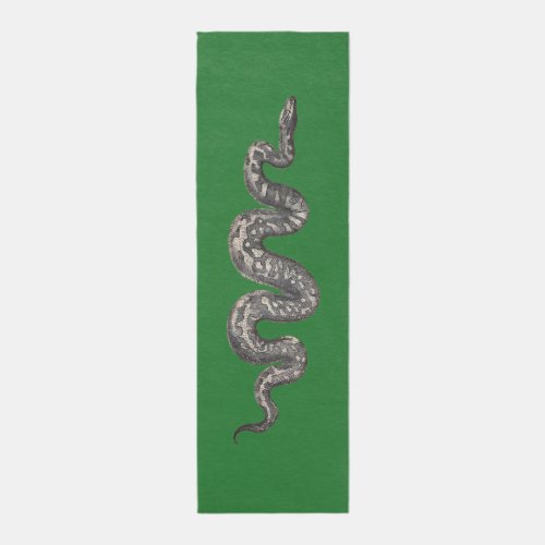 Green Snake Rug Runner _ Vintage Snake Carpet