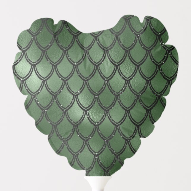 Green Snake Serpent Reptile Pattern Balloon (Front)