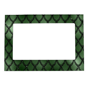 Green Snake Serpent Reptile Pattern Magnetic Frame