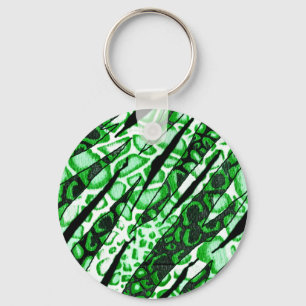Green Snake Skin Camo Keychain