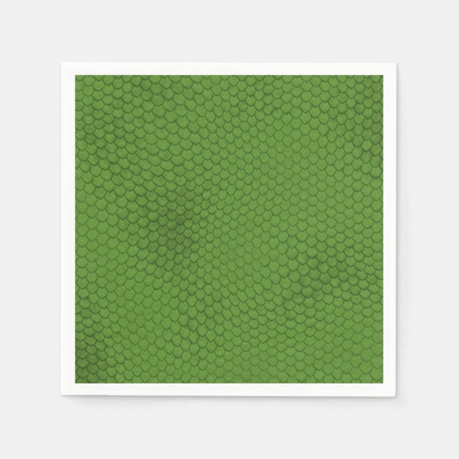 Green Snake Skin Texture Napkins (Front)