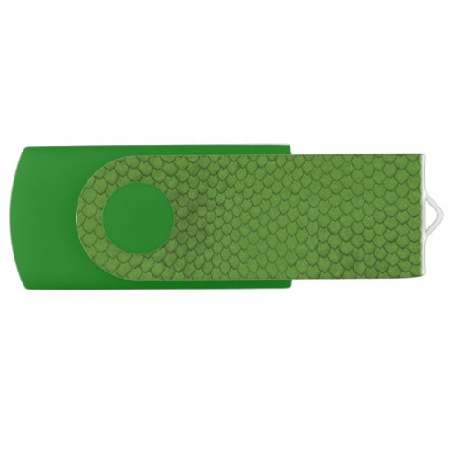 Green Snake Skin Texture USB Flash Drive