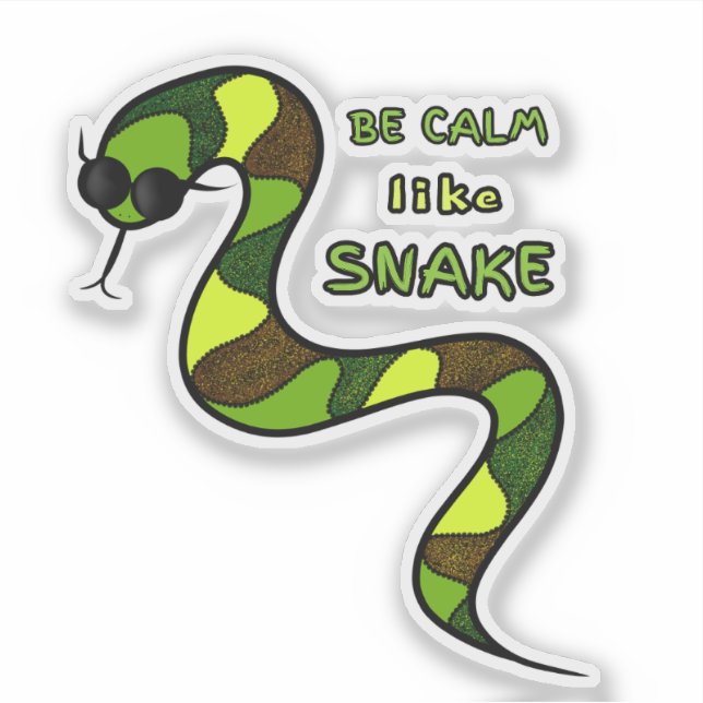 Green snake sticker (Front)