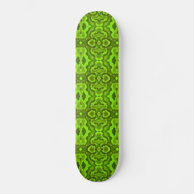 Green Snake Texture SkateBoard (Front)