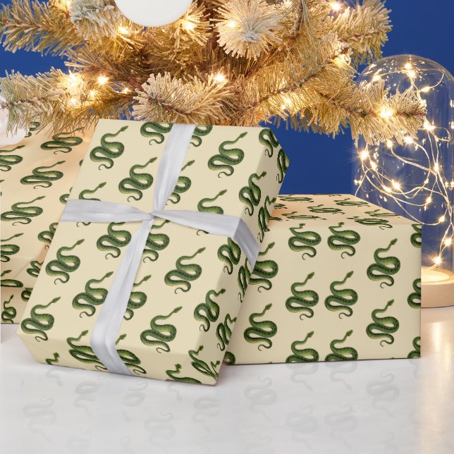 Green Snake Wrapping Paper (Holidays)