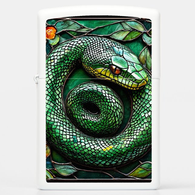 Green Snake Zippo Lighter (Front)