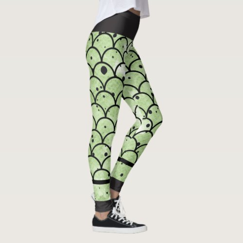 Green Snakeskin Leggings