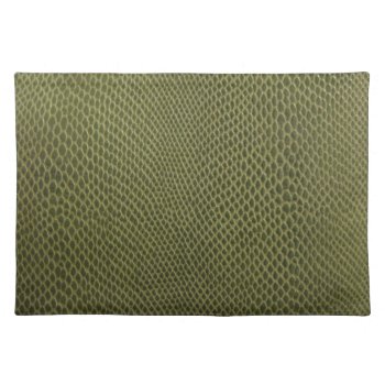 Green Snakeskin Print Placemat by thatcrazyredhead at Zazzle