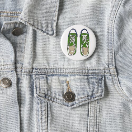 Green sneakers button