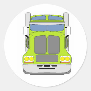 green snot truck classic round sticker