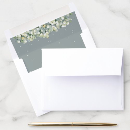 Green SnowberryEucalyptus A2 55 x 425 cards Envelope Liner