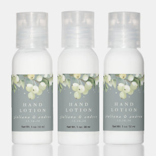 Green Snowberry+Eucalyptus Winter Wedding Travel Hand Lotion