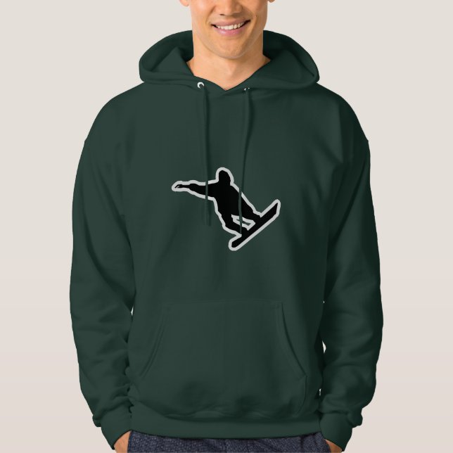Green Snowboarding Hoodie (Front)