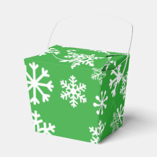 Green Snowflake Christmas Cookie Box