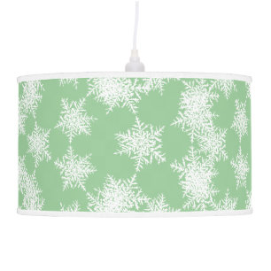 Green Snowflake Christmas Holiday Pendant Lamp