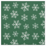 Green Snowflake Fabric