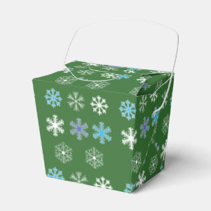 Green Snowflake Favor Box