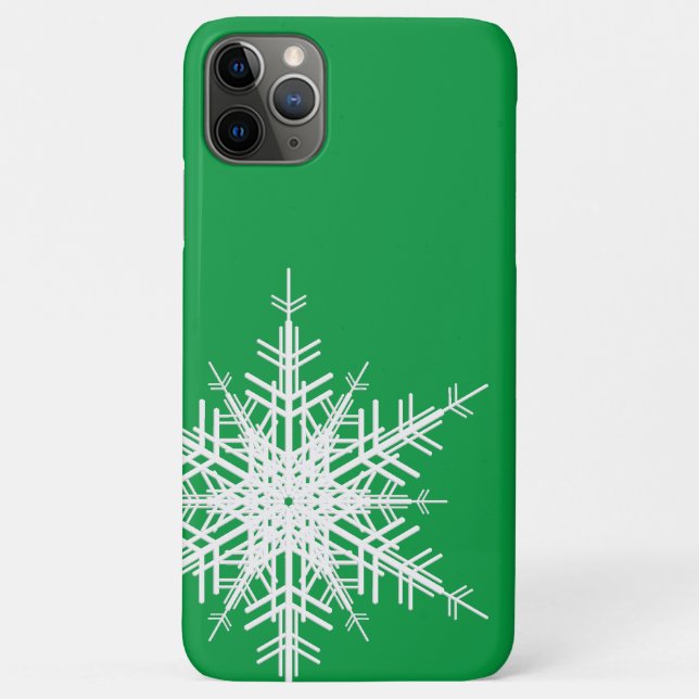 Green Snowflake iPhone Case (Back)