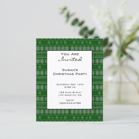 Green Snowflake Pattern (Standing Front)