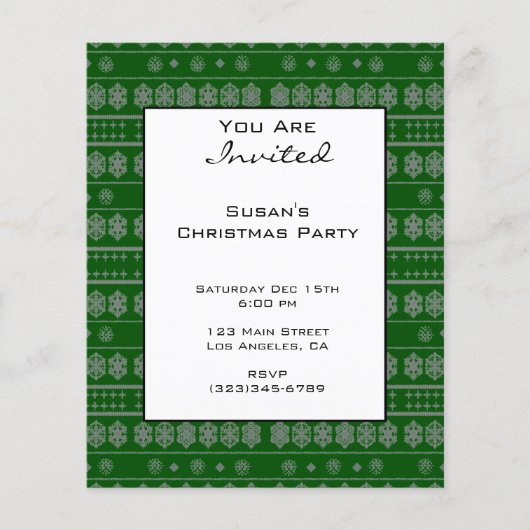 Green Snowflake Pattern (Front)