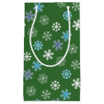 Green Snowflake Small Gift Bag