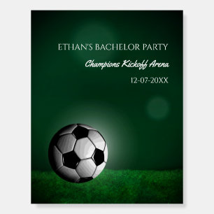 Green Soccer Birthday / Bachelor Party Foam Board