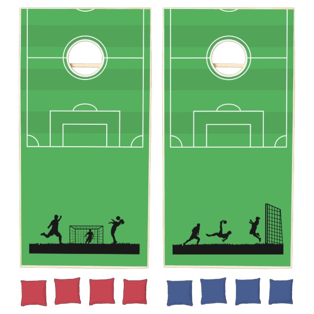 Green Soccer Field Lawn  Cornhole Set (Set)