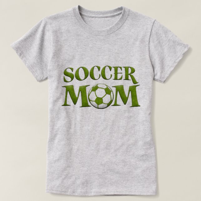 Green Soccer Mom T-Shirt (Design Front)